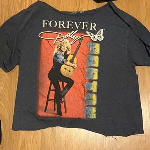 Dolly Parton Gray Graphic Women's Top